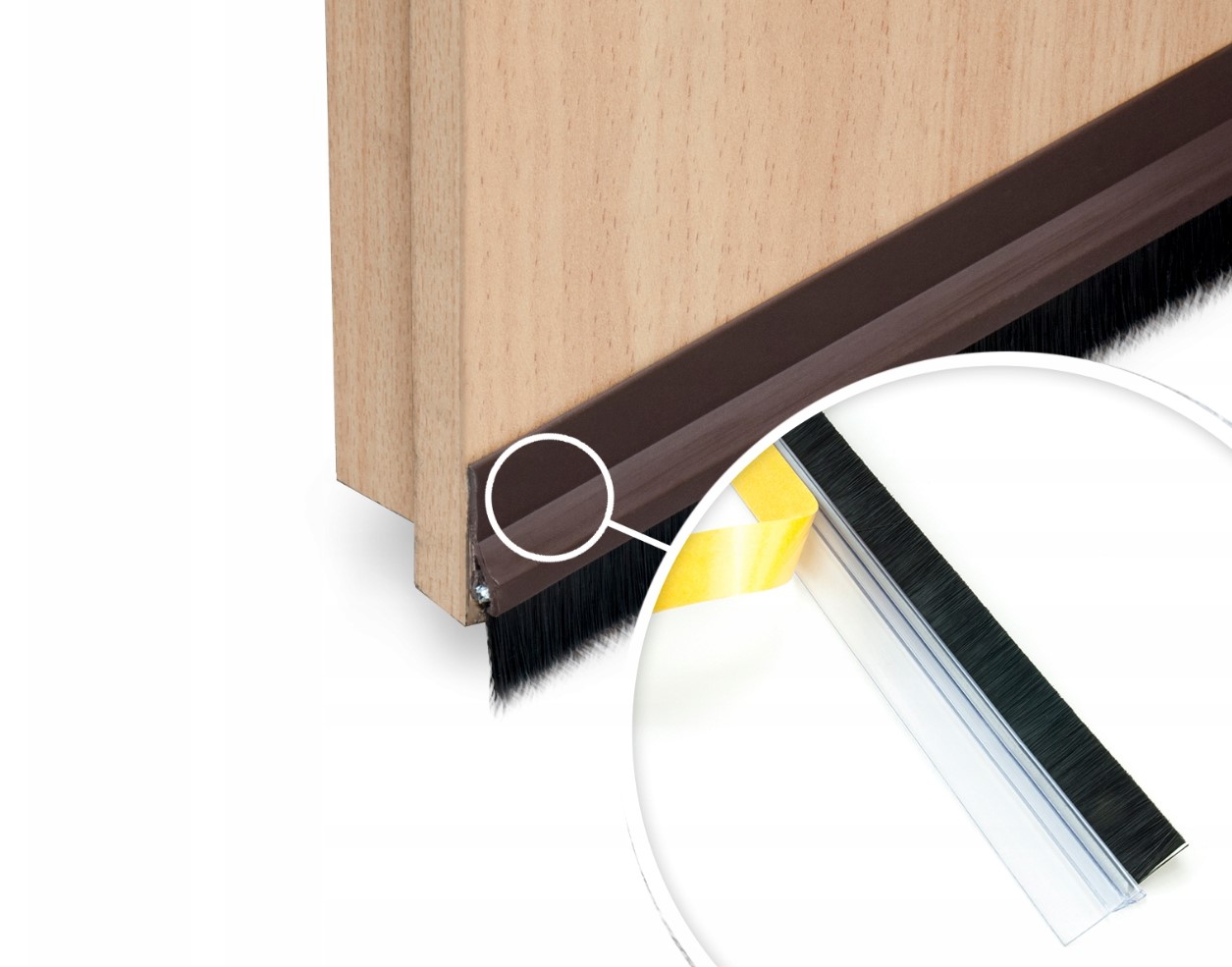 Lišta pod dvere s kefou